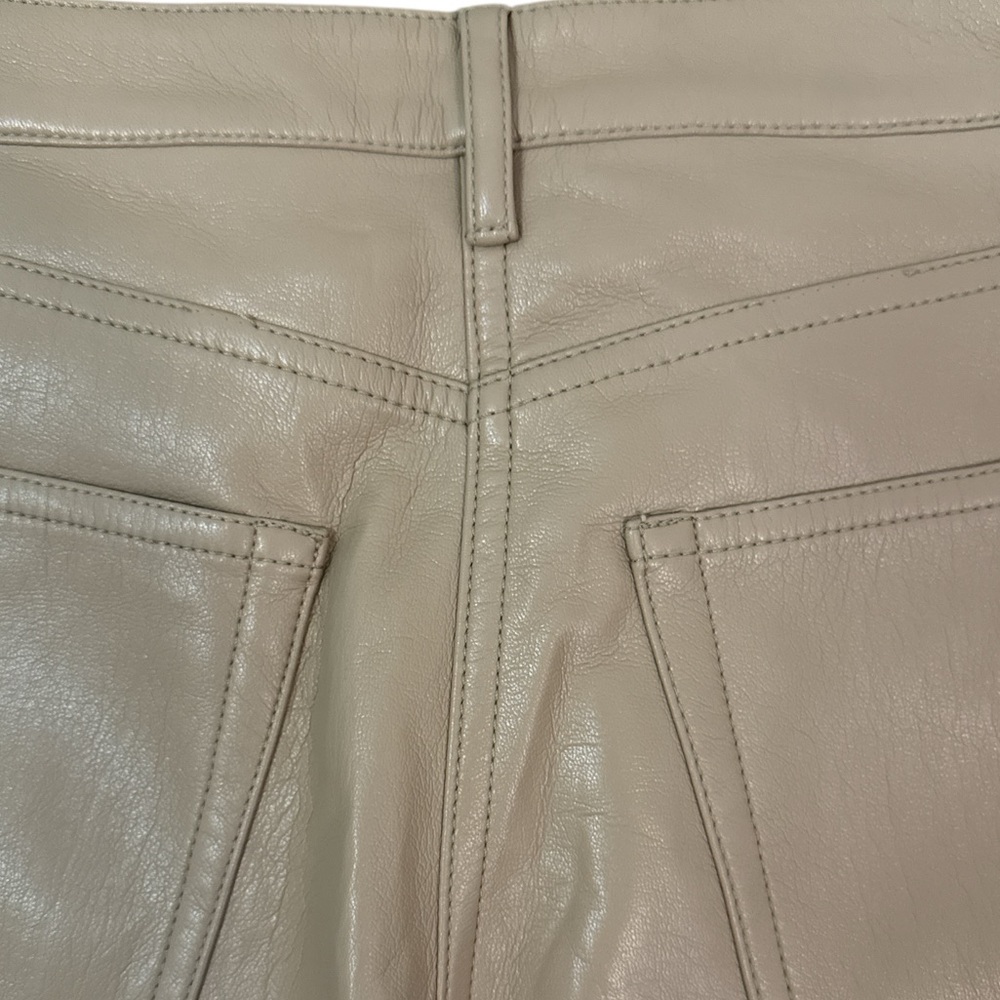 Wilfred Tan Faux buttery soft Vegan Leather Pants Size 4 - Picture 7 of 8